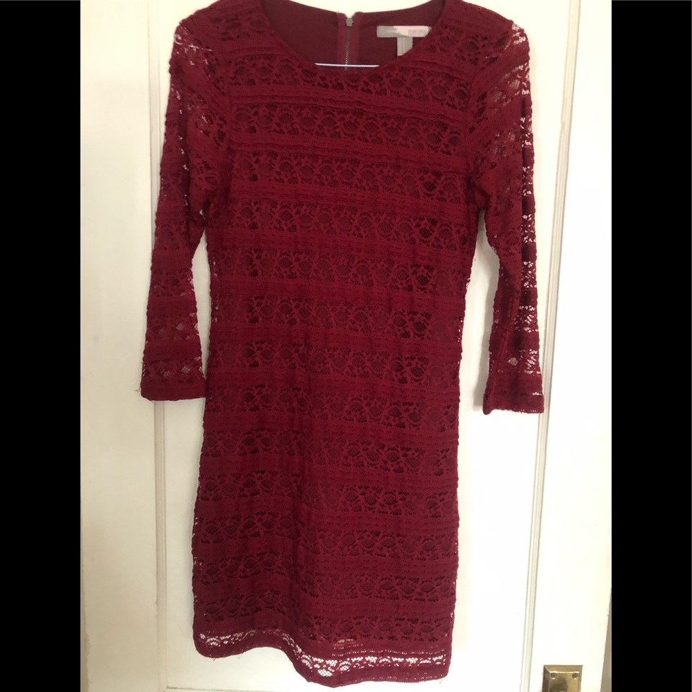 Red laced dress